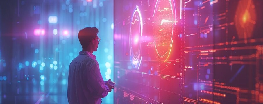 holographic presentation being given to remote team members, showcasing innovative project ideas