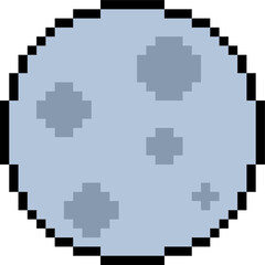 Fototapeta premium vector of a pixel style moon