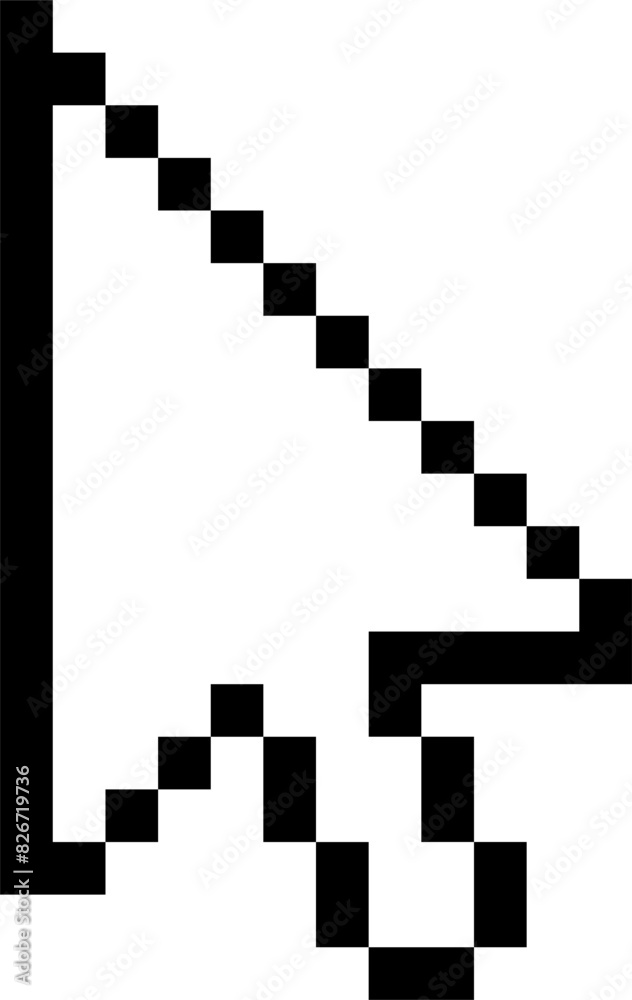 Fototapete vector of a pixel style cursor