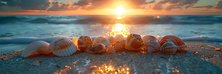 Experience the Serenity of a Tranquil Beach,
A Serene Beach At Sunset With Golden Light Wallpaper
