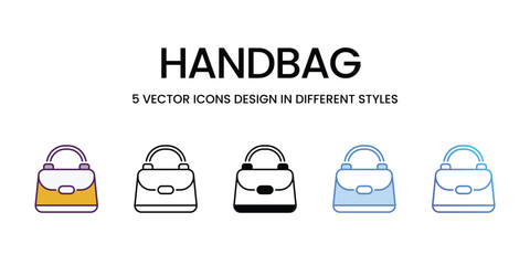 Handbag vector icons set stock illustration