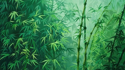 green bamboo forest