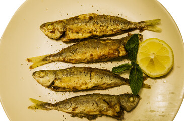 fried boops fish on a plate
