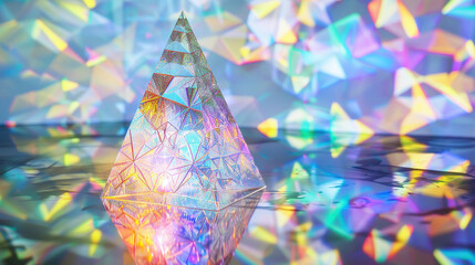 Futuristic Light Dance: 3D Printed Prism Sculpture