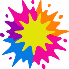 colorful splashes