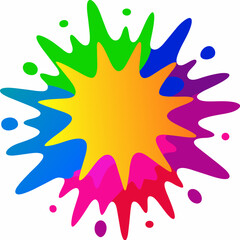 colorful splashes