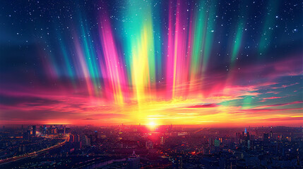 Fototapeta premium northern lights 