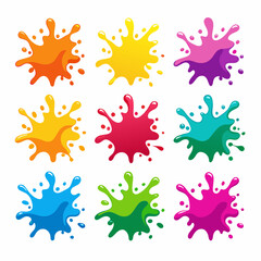 colorful splashes set