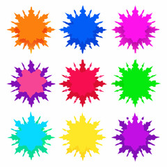 colorful splashes set