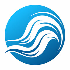 Obraz premium Wave Symbol Logo Design