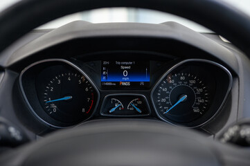 High-Tech Instrument Cluster with Speedometer and Tachometer