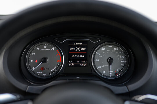 Audi S4 Instrument Cluster with Speedometer and Tachometer