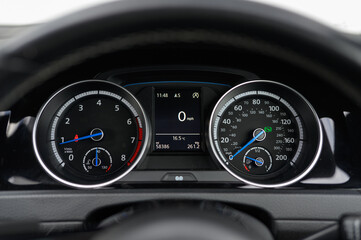 High-Tech Instrument Cluster with Speedometer and Tachometer