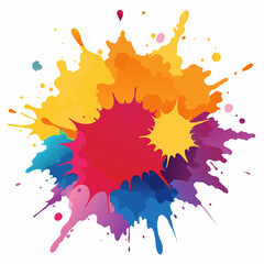 colorful ink splashes