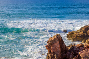 beautiful Atlantic coastline with cliffs, Portugal