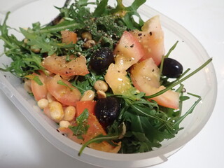 portion of a fresh vegetable salad