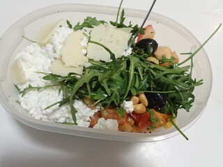 portion of a fresh vegetable salad