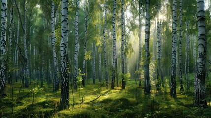 Fototapeta premium Amur forest ART wallpaper background