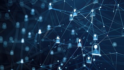 Obraz premium Digital Network Connections Representing Global Communication