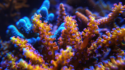 Stunning Macro Shot of Coral Polyps Feeding