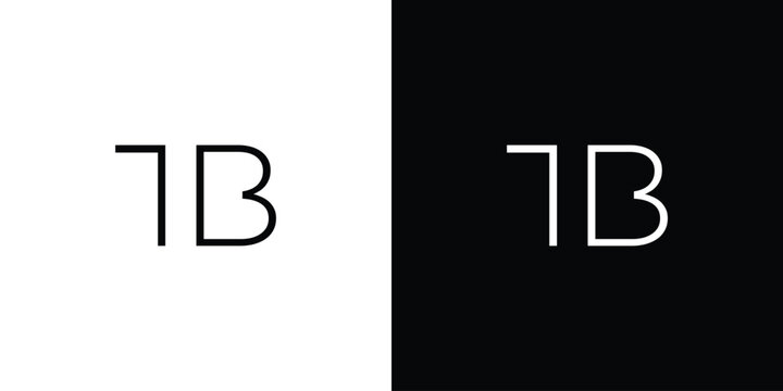Modern and Unique letter TB initials logo design