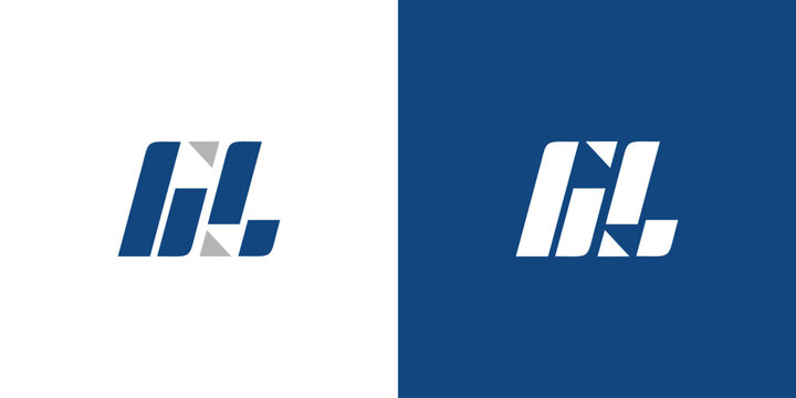 Modern and Unique letter GL initials logo design