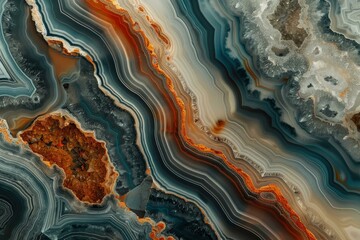 Intricate and elegant abstract mineral patterns wallpaper with vibrant colors and organic shapes...