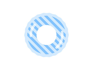 水色の浮き輪のアイコンのイラスト © R-DESIGN
