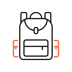 Backpack vector icon