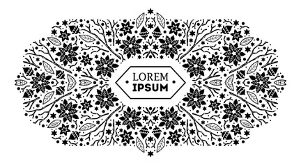 Luxury Christmas arabesque frame, abstract sketch winter floral design templates. Geometric monochrome square, holly backgrounds with fir tree. Use for package, branding, decoration, banners