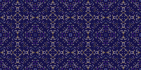 Vector cross stitch Boho background, Knitted ethnic pattern, Embroidery diagonal ethnic style,seamless pattern jacquard classic, Design for textile, fabric, cloth, wallpaper, sweater