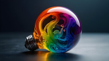 notion notion, An exquisite color-gradient bulb that paints words of truth by growing and rippling