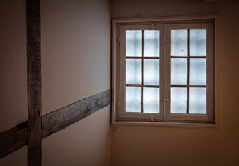 the old window in a room