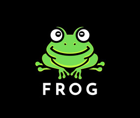 Frog Head Mascot Logo