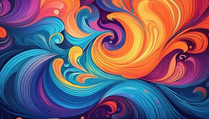 Vibrant Abstract Swirling Patterns