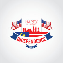 Malaysia Independence day vector illustration. Malaysia Independence day themes design concept with flat style vector illustration. Suitable for greeting card, poster and banner.