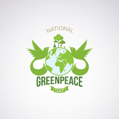 National Greenpeace day vector illustration. National Greenpeace day themes design concept with flat style vector illustration. Suitable for greeting card, poster and banner.