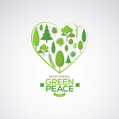 National Greenpeace day vector illustration. National Greenpeace day themes design concept with flat style vector illustration. Suitable for greeting card, poster and banner.