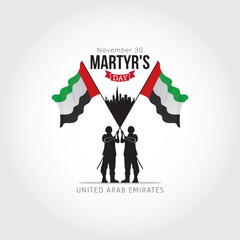 UAE Martyr's day vector illustration. UAE Martyr's day themes design concept with flat style vector illustration. Suitable for greeting card, poster and banner. Suitable for your asset design vector.