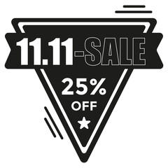 11.11 sale icon and vector illustration.
