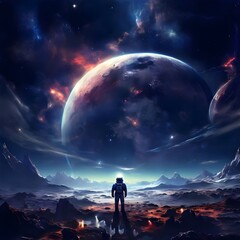 Obraz premium person in the space