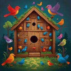 colorful maze game featuring various bird characters.
