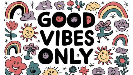 Good Vibes Only (Motivational Quotes- Illustration-typography)