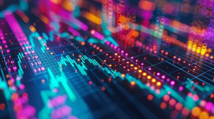 Modern financial chart showing the rise of cryptocurrency values, with bright colors and detailed analytics, visually engaging