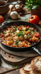 Pan of Food on Table