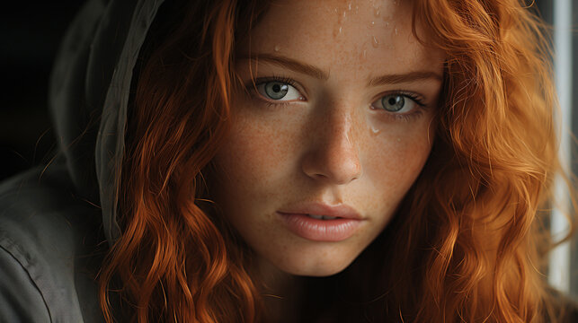 Une femme brune pose en studio, son visage en gros plan. Elle sourit l&eacute;g&egrave;rement, ses yeux expressifs et son maquillage soign&eacute; accentuant sa beaut&eacute; glamour. Son regard fixe la cam&eacute;ra.