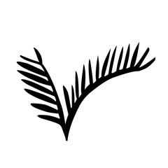 tropical leaf silhouette