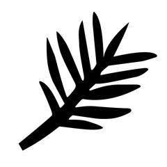 tropical leaf silhouette