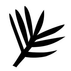 tropical leaf silhouette