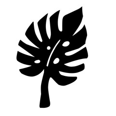 tropical leaf silhouette